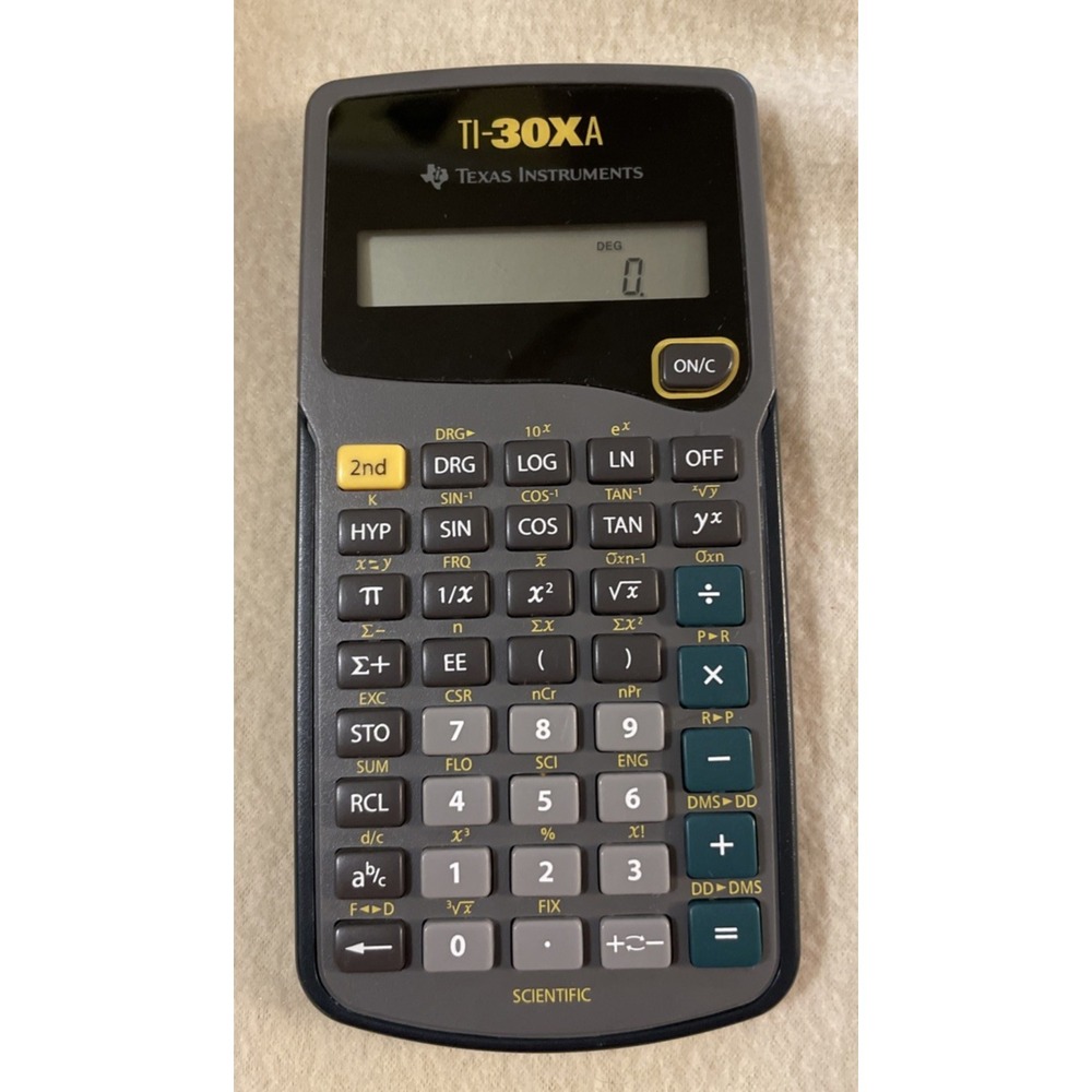 Texas Instruments 30XA Scientific Calculator school college mathematics Works